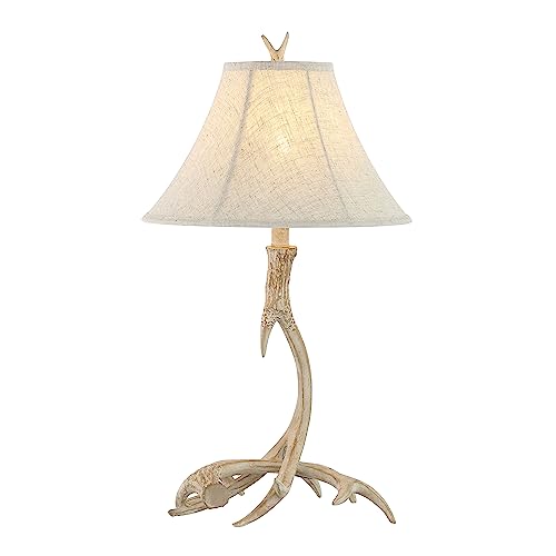 JONATHAN Y JYL6305B Antler 27.5' Rustic Resin LED Table Lamp, Traditional for Bedroom, Living Room, Office, Kids Room, Entryway, College Dorm, Bookcase, LED Bulb Included, Beige