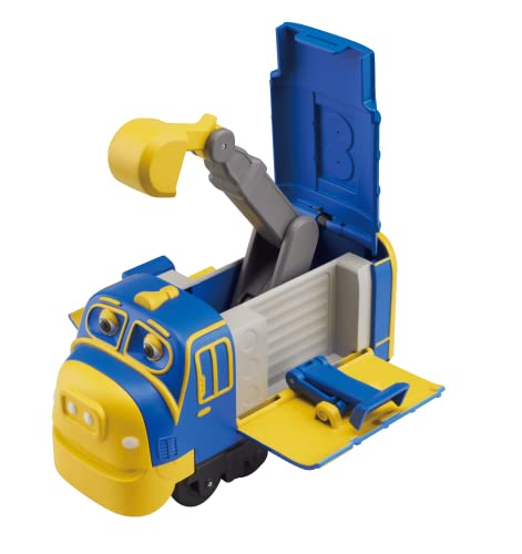 Chuggington - Pop and Transform Chuggers – Brewster - 5' Transforming Train Toy - Free-Rolling Wheels - Birthday Gift for Preschool Kids Age 3 and Up - Fun for 3 4 5 Year Old Boys and Girls