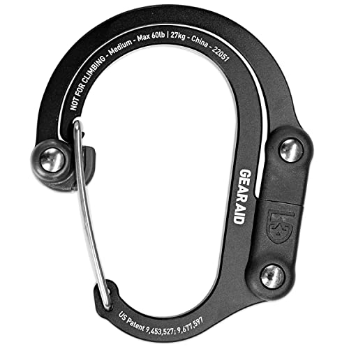 HEROCLIP Carabiner Clip and Hook (Medium) | for Camping, Backpack, and Garage