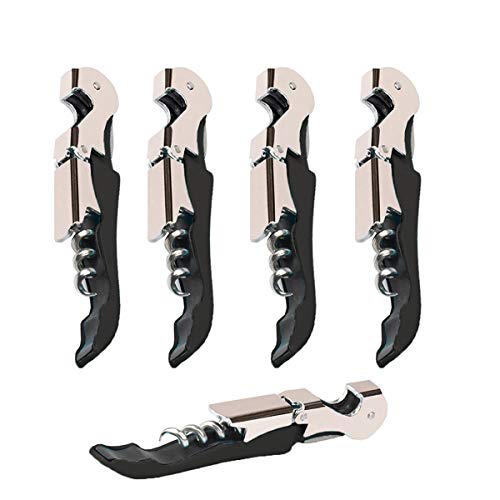 Professional Waiter Corkscrew Wine Openers Set (4 PCS),Upgraded with Heavy Duty Stainless Steel Hinges Wine Key for Restaurant Waiters, Sommelier, Bartenders