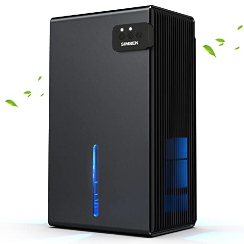 SIMSEN 95oz Dehumidifiers for Home, 8000 Cubic Feet(800 sq ft) Quiet Dehumidifier for Home with Drain Hose and 2 Working Modes, Portable Small Dehumidifiers for Bedroom Bathroom Basements Closet RV