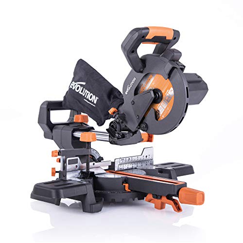 Evolution Power Tools R185SMS+ 7-1/4' Multi-Material Compound Sliding Miter Saw Plus