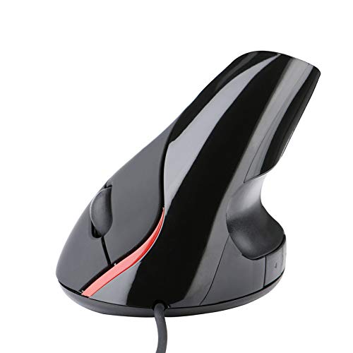 Wired Vertical Mouse, Ergonomic Vertical Mouse Optical USB Wired Mouse with 5 Programmable Buttons for Computer, Laptop