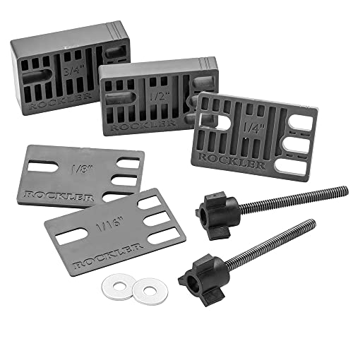 Rockler Spacer Kit for Beadlock Jig w/Three Wing Knobs & Washers - Adjustable Beadlock Joinery Kit for Joints - Joinery Jig w/ 1/16”, ⅛”, ¼”, ½”, ¾” Spacers - Perfect Marking Tools for Woodworking