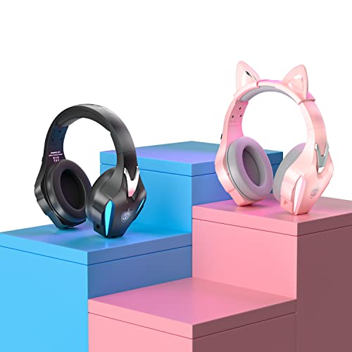 (2 PCS) Wireless Gaming Headset for PS4, Xbox One, PC, Laptop, Nintendo Switch, Over Ear Headphones with Noise-Cancelling Mic