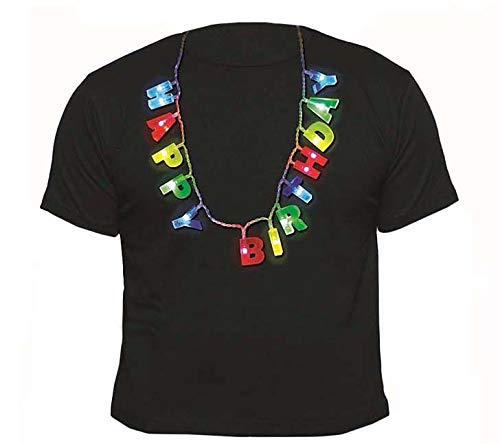 Forum Novelties Birthday 'Age' Crown - Stick O Light-up Necklace-Happy B'Day, Multi-Color