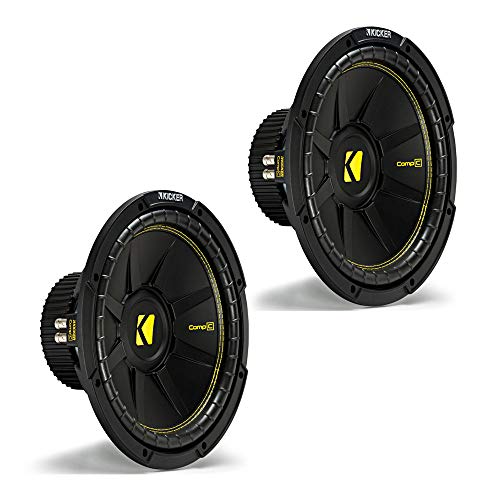 (2) Kicker 44CWCD124 CompC 12' 1200 Watt Dual 4-Ohm Car Subwoofers Subs CWCD124