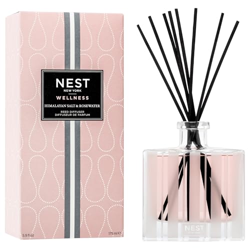 NEST Fragrances Himalayan Salt & Rosewater Reed Diffuser, 5 Fluid Ounces