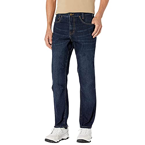 Vertx Defiance Mens Tactical Jeans, Stretch, Relaxed Fit Heavy-Duty Pants with 11 Pockets for EDC CCW Outdoor Gear, Dark Wash, 36 x 32