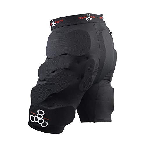 Triple Eight Bumsaver Men's Padded Shorts for Skateboarding, Snowboarding and Skiing, Black, X-Large