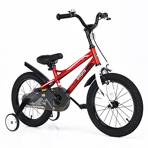 INFANS Kids Bike 14 16 18 Inch with 95% Assembled, Adjustable Seat, Balance or Training Wheels, Coaster Brake, Toddler Children Bicycle for 4 to 8 Years Old Boys Girls