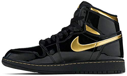 Jordan Mens Air Jordan 1 Retro High OG 555088 032 Black Metallic Gold - Size 8.5