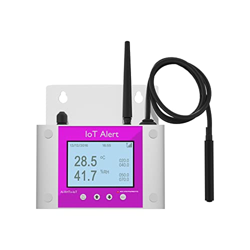 Server Room Temperature and Humidity Monitor with Advanced High Accuracy Sensors/SMS for Data Centre, Bio Labs, Pharma Cold Room Along with Calibration Certificate + 12 Months Warranty