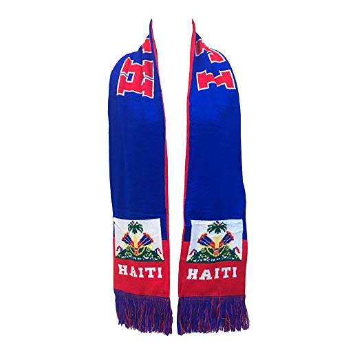 One Flag Nation Haiti Haitian Scarf/Sash/Stole, Blue, Red, 145x17 CM