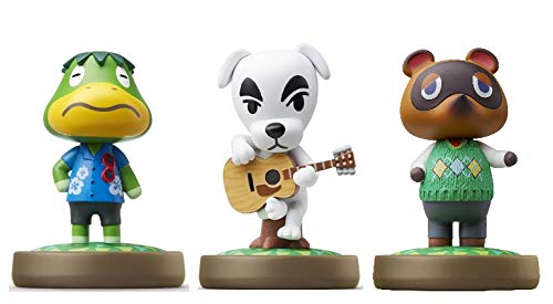 Kapp'n - K.K. - Tom Nook Amiibo (Animal Crossing Series) for Nintendo Switch - WiiU, 3DS 3Pack (Bulk Packaging)