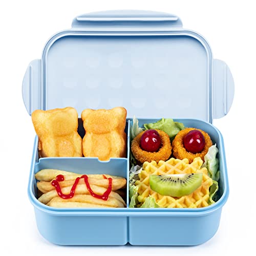 MISS BIG Bento Box,Bento Box Adult,Lunch Box,Ideal Leak Proof Lunch Containers,No BPAs and No Chemical Dyes Bento Lunch Box,Dishwasher and Microwave Safe Lunch Containers for Adults(1900ml Blue)
