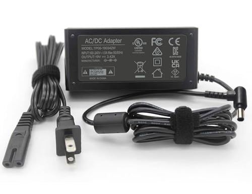 UL Listed 19V Monitor Power Supply for LG Electronics 34' 32' 29' 27' 24' 23' 22' 20' 19' LED LCD Widescreen UltraWide HDTV Monitor Power Cord AC/DC Charger Cable