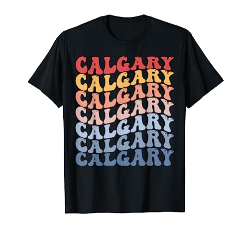 Calgary City Groovy Retro T-Shirt