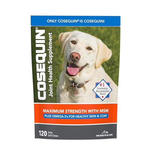 Cosequin Joint Health Supplement for Dogs - With Glucosamine, Chondroitin, MSM, and Omega-3's, 120 Soft Chews