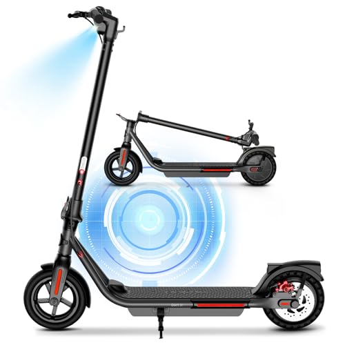SISIGAD Electric Scooter Adults Peak 500W Motor,8.5' Solid Tires,15 Miles Long Range Scooter Electric for Adults,19Mph Speed Foldable E-Scooter for Commuting with Double Braking System