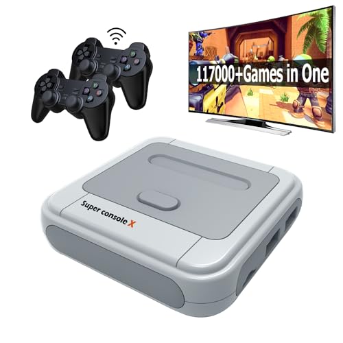 Kinhank 256G Super Console X with 117,000+ Video Retro Game Console, Classic Mini Gaming Systems for TV, Game Consoles with Built-in 70+ emulators, Plug and Play, Support 4K HD/AV Output