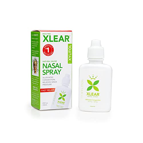 Xlear Nasal Spray, Natural Saline Nasal Spray with Xylitol, Nose Moisturizer for Kids and Adults, 0.75 fl oz (Pack of 1)