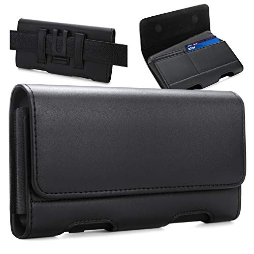 BECPLT for iPhone 15 Pro Max 15 Plus 14 Pro Max 13 Pro Max Holster Case,iPhone 12 Pro Max Belt Clip Case,Leather Holster Pouch Belt Case with Card Holder for iPhone 11 Pro Max Xs Max Galaxy S24+