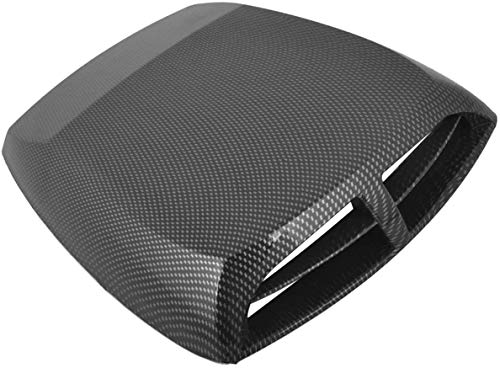 AUTUT 13-Inch Plastic Decorative Car Hood Vent Intake Scoop Universal Fit Cover with Adhesive Tape, Gray