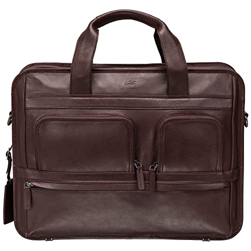 Milan Double Compartment Top Zipper 15.6” Laptop/Tablet Briefcase