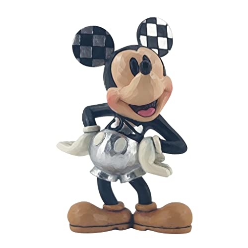 Enesco Jim Shore Disney Traditions 100 Years of Wonder Mickey Hands on Hips Figurine, 3.5 Inch, Multicolor