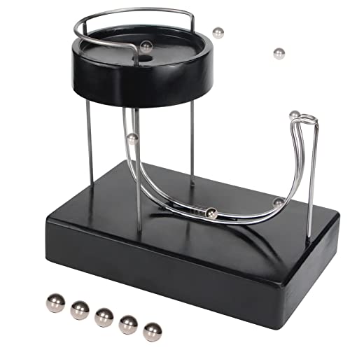 Kinetic Art Perpetual Motion Machine Desk Toy for Home Office, Perpetual Motion Simulator Non-Stop Rolling Ball Toys Science Physics Gadget, Newtons Kinetic Desktop Decoration Toys for Unisex Children