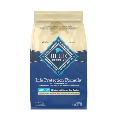 Blue Buffalo Life Protection Formula Natural Adult Dry Dog Food, Chicken and Brown Rice 5-lb Trial Size Bag