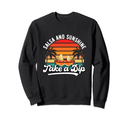Salsa and Sunshine, Take a Dip, Funny Vintage Summer Beach Sweatshirt