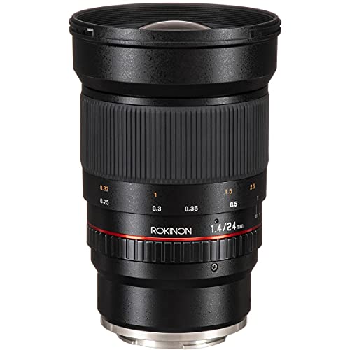 Rokinon 24mm F1.4 ED AS IF UMC Wide Angle Lens for Sony E-Mount (NEX) Cameras (RK24M-E)
