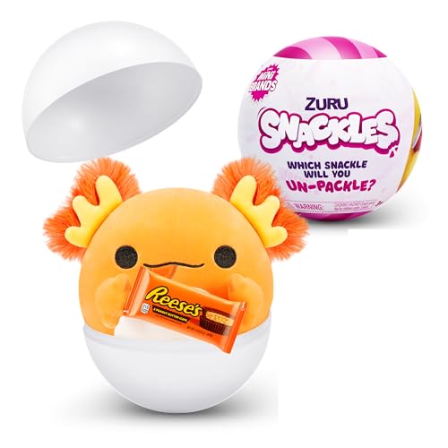 ZURU Snackles Small Sized 5.5 inch Snackle Plush by ZURU (Random Surprise), Cuddly Squishy Comfort 5.5 inch Plush with License Snack Brand Accessory
