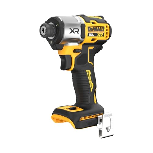 DEWALT 20V MAX XR Impact Driver, Brushless, 1/4', 3-Speed, Bare Tool Only (DCF845B)