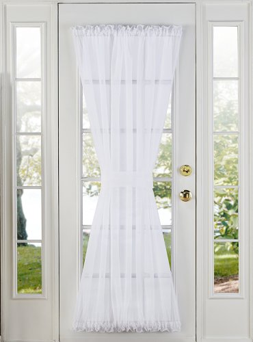 Stylemaster Elegance Sheer Voile Door Panel, 60' x 72”, White