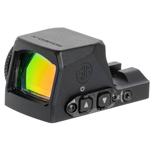 SIG SAUER Romeo-X Pro Pistol-Mounted Red Dot Sight with 2 MOA Dot & 32 MOA Circle Reticle - Durable Lightweight Waterproof Open Reflex Sight with 15 Illumination Settings