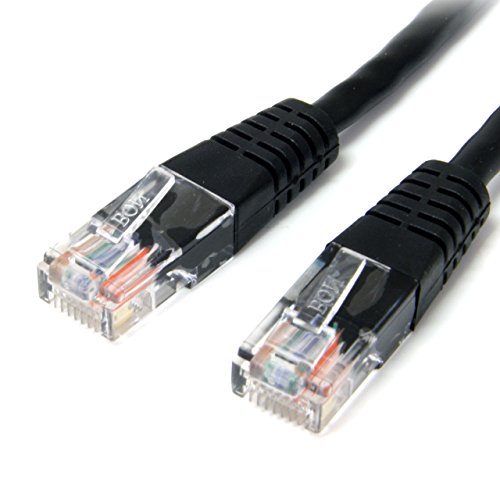 StarTech.com Cat5e Ethernet Cable - 10 ft - Black - Patch Cable - Molded Cat5e Cable - Network Cable - Ethernet Cord - Cat 5e Cable - 10ft (M45PATCH10BK)
