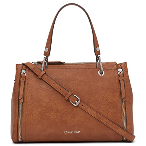 Calvin Klein Reyna Novelty Satchel, Caramel Mix