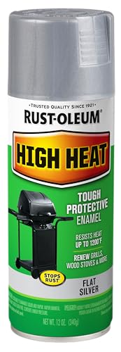 Rust-Oleum 7716830 High Heat Enamel Spray Paint, 12 oz, Silver