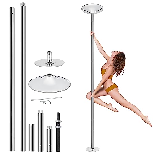 Nouva 45mm Professional Dance Pole, Spinning or Static Dancing Pole Set Kit Height Adjustable and Removable for Fitness Exercise Dance Home Pub Party Gym