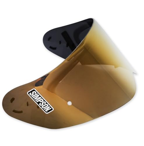 Simpson Motorcycle GBGSE Helmet Replacement Shield - Gold Mirror - Ghost Bandit, Speed Bandit
