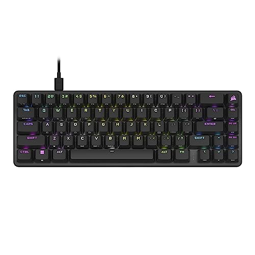 Corsair K65 PRO Mini RGB 65% Optical-Mechanical Wired Gaming Keyboard - OPX Switches - PBT Double-Shot Keycaps - iCUE Compatible - QWERTY NA Layout - Black