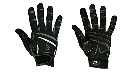 Bionic The Official Glove of Marshawn Lynch Gloves Beast Mode Women's Full Finger Fitness/Lifting Gloves w/Natural Fit Technology, Black (Pair)… (Medium)