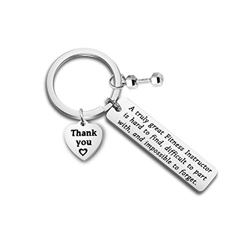 ENSIANTH Fitness Instructor Gift A Truly Great Fitness Instructor is Hard to Find Keychain Personal Trainer Gift Instructor Thank You Gift (Fitness Instructor)