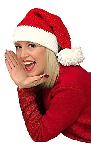 Caistre Santa's Hat Womens Beanie Winter Hat Soft Slouchy Warm Knit Skull Cap Christmas Hat Red