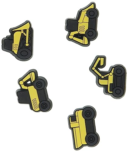 Crocs Jibbitz Shoe Super Fun Kids Multi Pack, Charms for Girls and Boys, Mini 3D Construction, 5 Pack