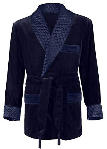 Regency New York Men's Smoking Jacket (XXX-Large, Navy)
