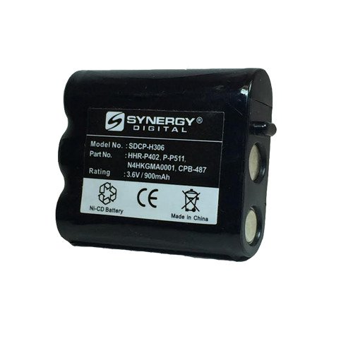 Synergy Digital Cordless Phone Battery, Works with Dantona BATT-511 Cordless Phone, (Ni-CD, 3.6V, 900 mAh) Ultra Hi-Capacity, Compatible with Panasonic P-P511 Battery